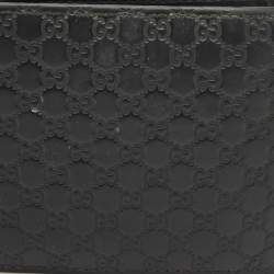 Gucci Black Microguccissima Leather Bifold Compact Wallet