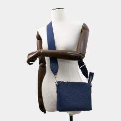 Gucci Jumbo GG Small Blue Leather Messenger Bag