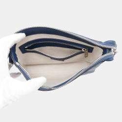 Gucci Jumbo GG Small Blue Leather Messenger Bag