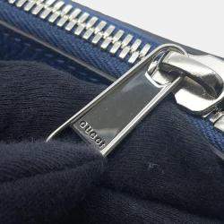 Gucci Jumbo GG Small Blue Leather Messenger Bag