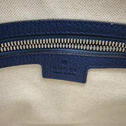 Gucci Jumbo GG Small Blue Leather Messenger Bag