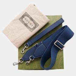 Gucci Jumbo GG Small Blue Leather Messenger Bag