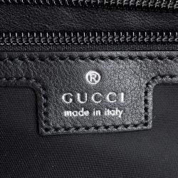Gucci Duffle Bag Black Nylon Size Medium