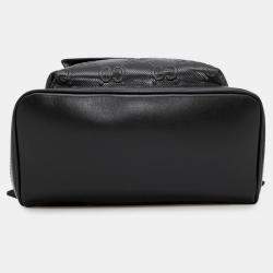 Gucci Gg Embossed Backpack Black Leather