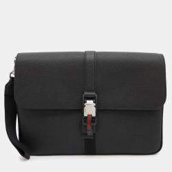 Gucci Business Bag Black Leather Size Medium