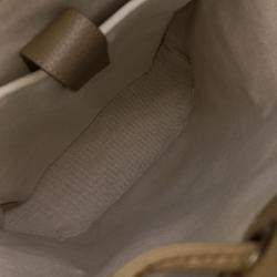 Pre Owned Gucci Brown Leather GG Embossed Backpack