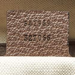 Pre Owned Gucci Beige/Brown GG Supreme Canvas and Leather Large Savoy Duffle Bag