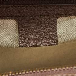 Pre Owned Gucci Beige/Brown GG Supreme Canvas and Leather Large Savoy Duffle Bag