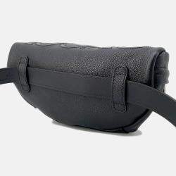 Pre Owned حقيبة حزام غوتشي شعار مرصع جلد أسود