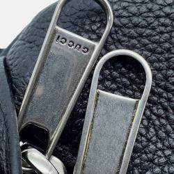 Pre Owned حقيبة حزام غوتشي شعار مرصع جلد أسود