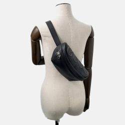 Pre Owned حقيبة حزام غوتشي شعار مرصع جلد أسود