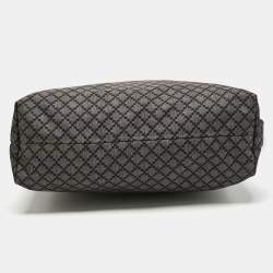 Pre Owned Gucci Navy Blue Diamante Nylon Web Flat Messenger Bag