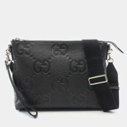 Pre Owned Gucci Jumbo GG Medium Leather Shoulder Bag