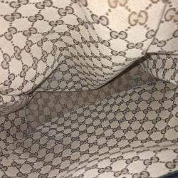 Pre Owned Gucci Black Leather Tonal Double G Backpack