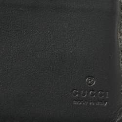 Pre Owned Gucci Black Guccissima Leather Interlocking G Bifold Wallet
