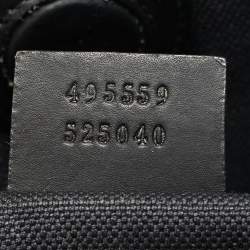 Pre Owned Gucci Black GG Supreme Canvas Tiger Print Vertical Tote