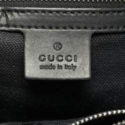 Pre Owned Gucci Black GG Supreme Canvas Tiger Print Vertical Tote