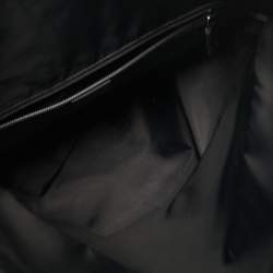 Pre Owned Gucci Black Techno Canvas Web Fold Over Backpack