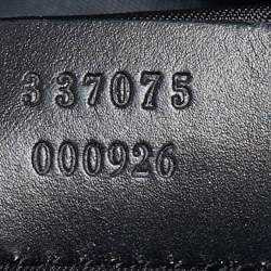 Pre Owned Gucci Black Techno Canvas Web Fold Over Backpack