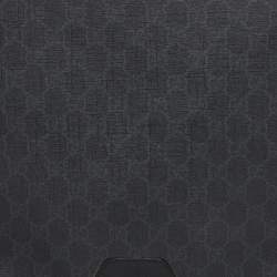 Pre Owned Gucci Grey GG Supreme Canvas and Leather Messenger Bag