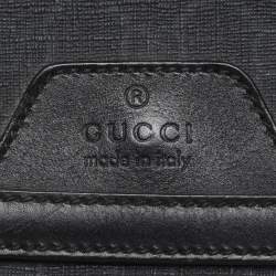 Pre Owned Gucci Grey GG Supreme Canvas and Leather Messenger Bag