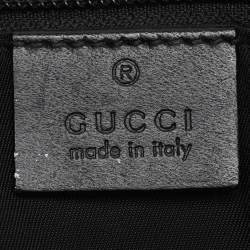 Pre Owned Gucci Grey GG Supreme Canvas and Leather Messenger Bag