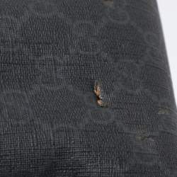 Pre Owned Gucci Grey GG Supreme Canvas and Leather Messenger Bag