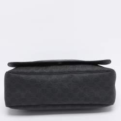 Pre Owned Gucci Grey GG Supreme Canvas and Leather Messenger Bag