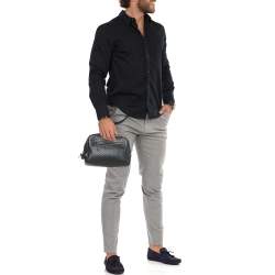 Pre Owned Gucci Black Microguccisima Leather Toiletry Pouch