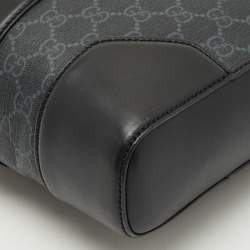 Pre Owned Gucci Black/Grey GG Supreme Canvas Briefcase