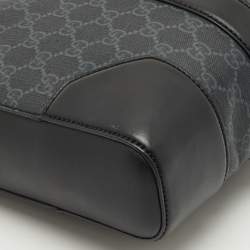 Pre Owned Gucci Black/Grey GG Supreme Canvas Briefcase