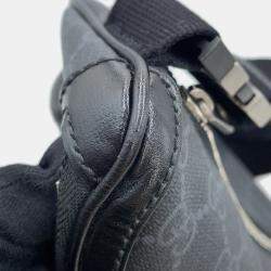 مملوكة مسبقًا حقيبة الخصر غوتشي انترلوك G جلد سوبر كريم GG سوداء