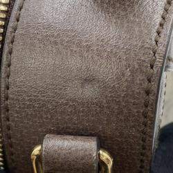 Pre Owned Gucci Ophidia Gg Supreme Shoulder Bag Beige/Brown Pvc Leather