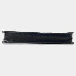Pre Owned Gucci Interlocking G Messenger Bag Black Leather
