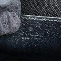 Pre Owned Gucci Interlocking G Messenger Bag Black Leather