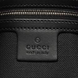Pre Owned Gucci Black GG Supreme Canvas Wristlet Pouch