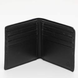 Pre Owned Gucci Black GG Supreme Canvas Wolf Print Bifold Wallet