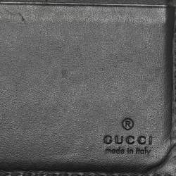 Pre Owned Gucci Black GG Supreme Canvas Wolf Print Bifold Wallet