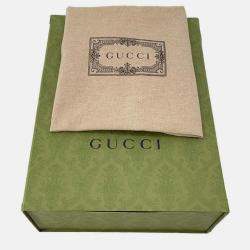 Pre Owned Gucci GG-Embossed Messenger Bag Black Leather