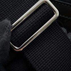 Pre Owned Gucci GG-Embossed Messenger Bag Black Leather
