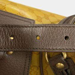 Pre Owned Gucci Adidas Collaboration Gg Crystal Golf Bag Camel/Brown Leather