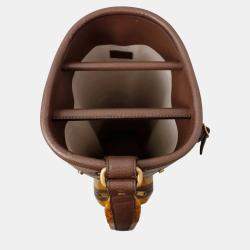 Pre Owned Gucci Adidas Collaboration Gg Crystal Golf Bag Camel/Brown Leather