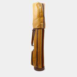 Pre Owned Gucci Adidas Collaboration Gg Crystal Golf Bag Camel/Brown Leather
