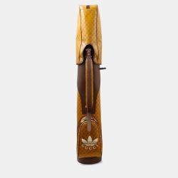 Pre Owned Gucci Adidas Collaboration Gg Crystal Golf Bag Camel/Brown Leather