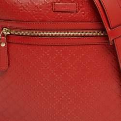 Pre Owned Gucci Orange GG Imprime Canvas and Leather Hilary Messenger Bag