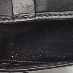 Pre Owned Gucci Black GG Canvas and Leather Web Bifold Wallet