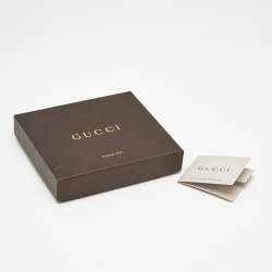 Pre Owned Gucci Black GG Canvas and Leather Web Bifold Wallet
