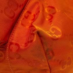 Pre Owned Gucci Orange/Black GG Nylon Off The Grid Backpack