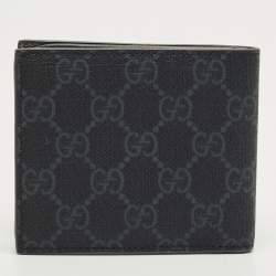 Pre Owned Gucci Dark Grey GG Supreme Canvas GG Bifold Wallet