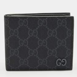 Pre Owned Gucci Dark Grey GG Supreme Canvas GG Bifold Wallet